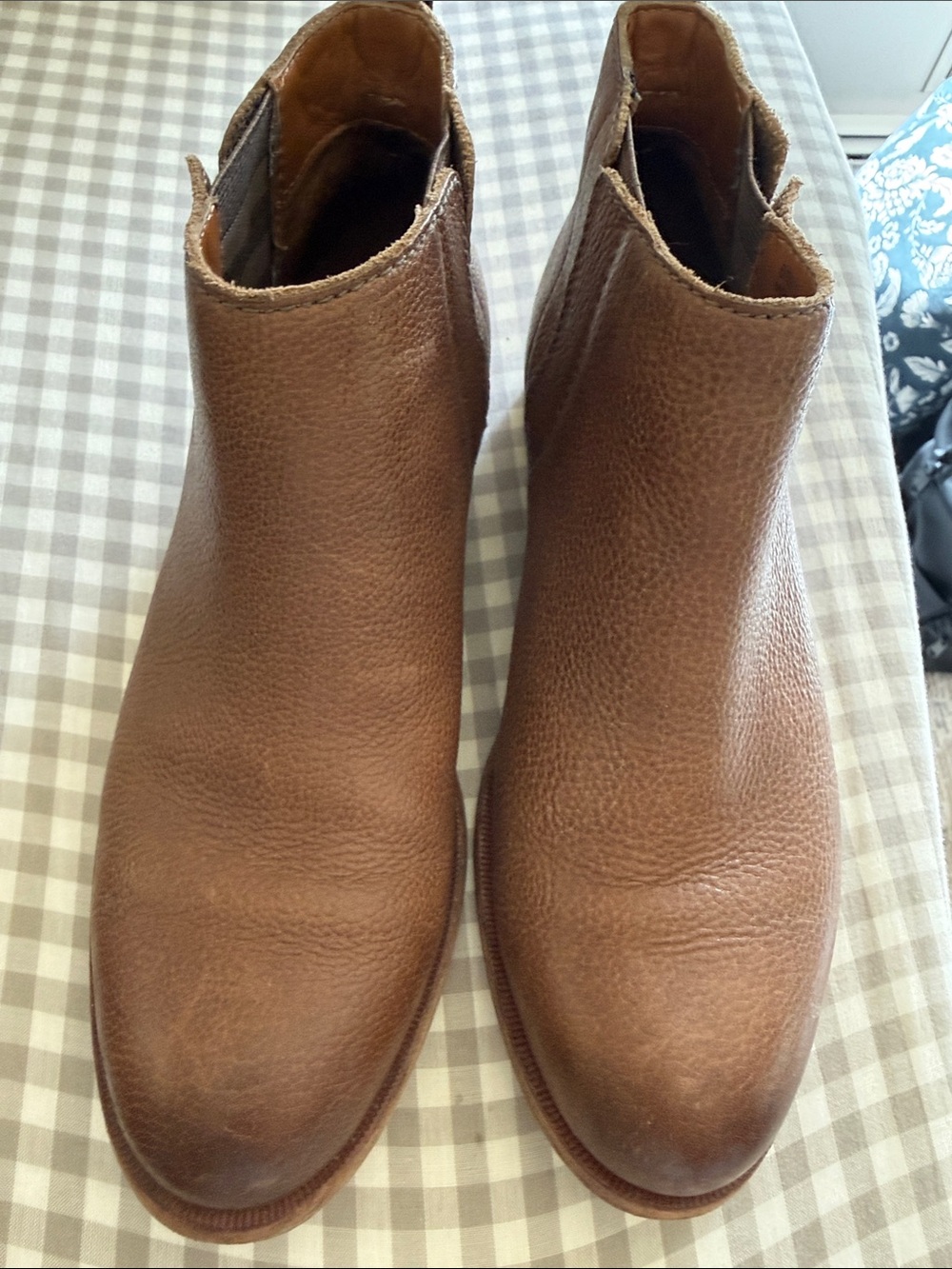 Kork-Ease Brown Leather Ankle Booties